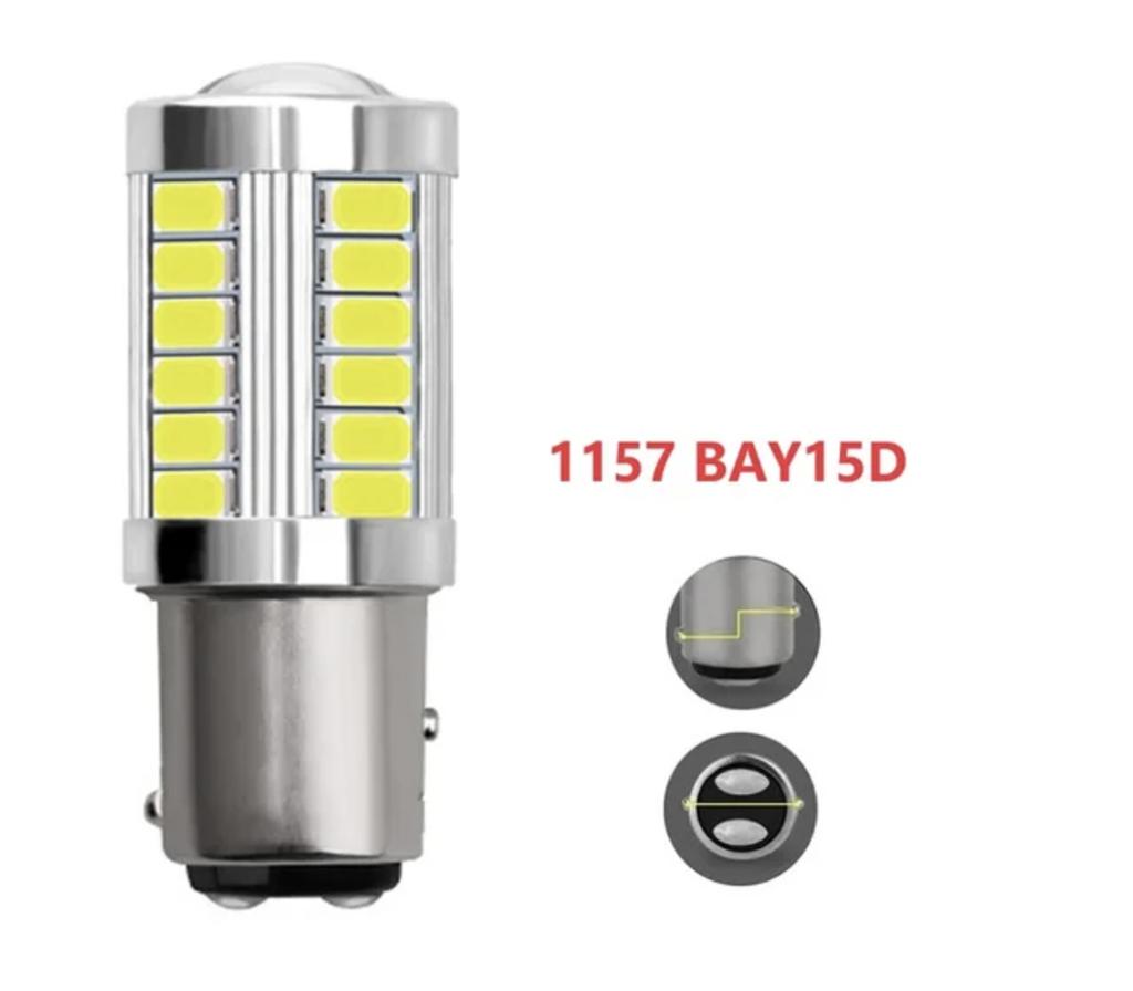 2x 1156 LED BA15S P21W PY21W BAY15D 5630 5730 33SMD LED Bulb BAU15S P21/5W 12V For Signal Lights Reverse Lamp