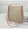 Women Bohemia Straw Bag Woven Round Rattan Handbag Crossbody Summer Beach Bags