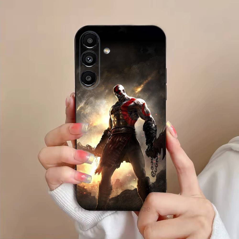 G-God OF War K-Kratos Phone Case For Samsung S25,24,21,22,23,S30,Ultra,S20,Plus,Fe,Lite,Note,S10,S9,Black Soft Shell