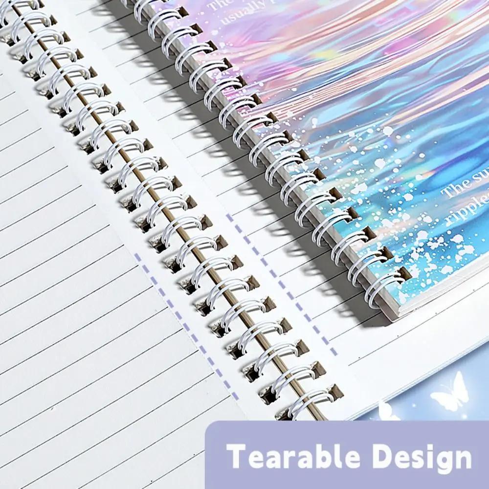 Thickened A5 Spiral Notebooks Color Horizontal Line Inner Pages Notepad Perforated Pages Diary Book Students