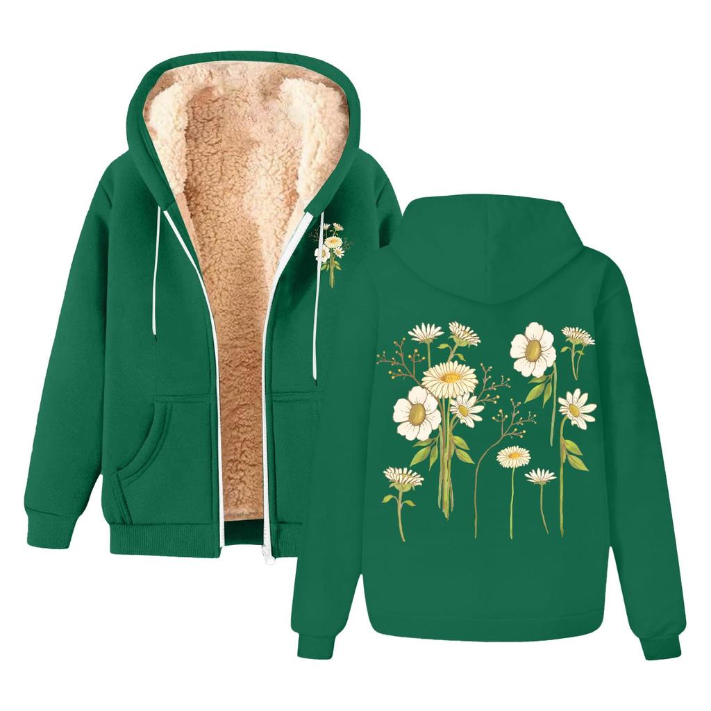 Men's And Women's Fashion The Same Coat With Fleece Thick Hoodie Hoodie Cardigan