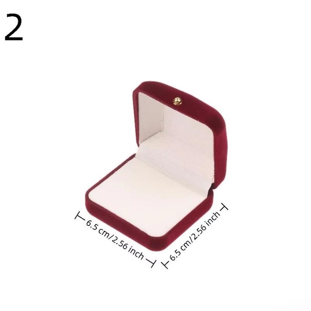 Flocking Jewelry Box Red Packaging Box Luxury Display Storage Box  Jewelry Case