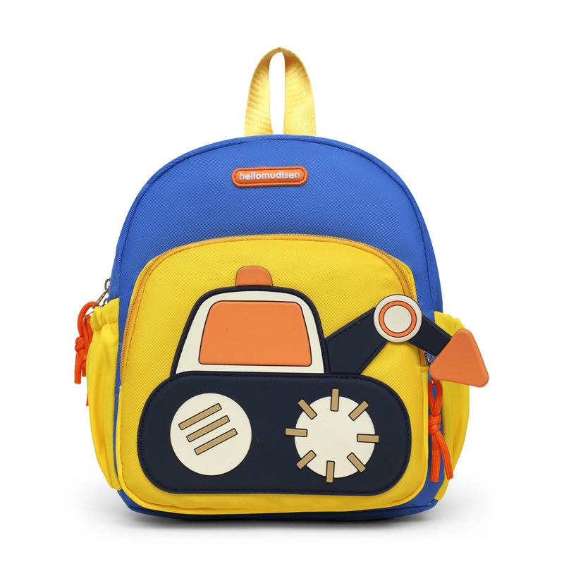 3-6 Years Cute Excavator Backpack for Kindergarten Boys & Girls