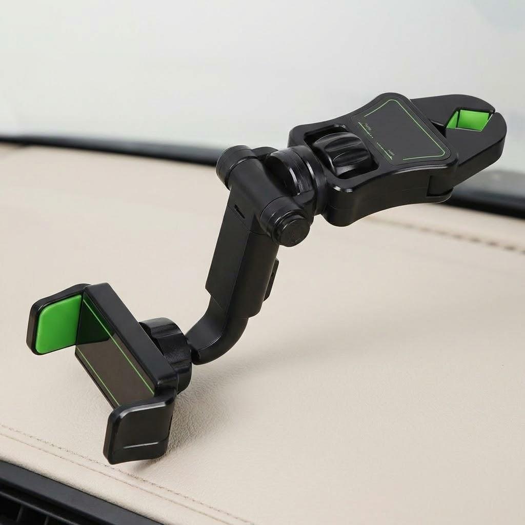 

Adjustable Car Phone Holder Universal Clip for Rearview Mirror Multi Function Lazy Bracket Lightweight