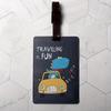 1pc Cartoon Dinosaur Luggage Tag – Cute Animal Travel Boarding Pass Holder, Luggage Check-in Tag