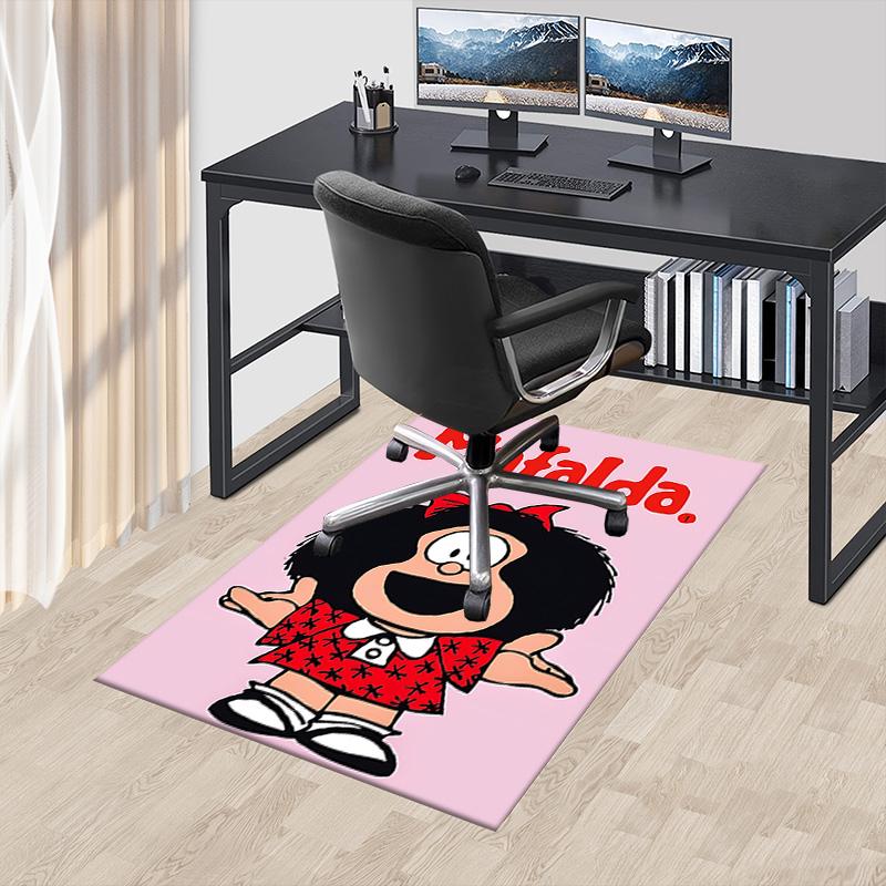 1pc Mafalda Comic Strips Collection Carpet for Playroom Bedroom Living Room Sofa Home Decor,kids Game Area Rug Non-slip Floor Mat Y73030