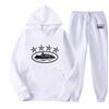 Corteiz Modny Luźny Zestaw Bluza Streetwear - Unisex Casualowy Styl Hip Hopowy Amerykański na Jesień