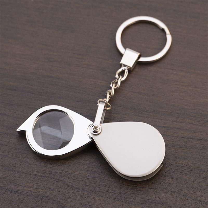 Sank 30X Foldable Metal Keychain Magnifier with HD Glass for Reading Small Print