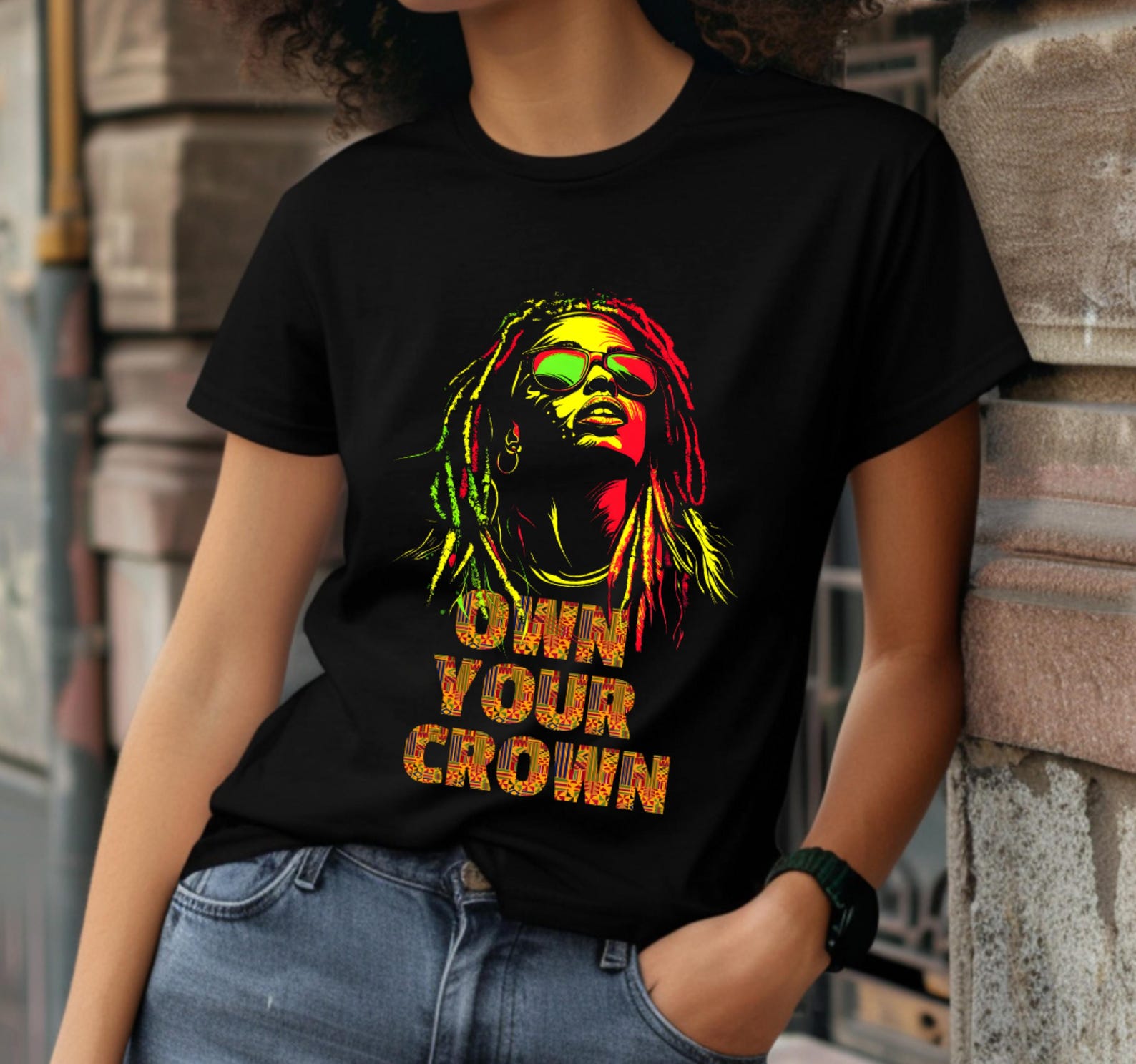 Rasta T-Shirt: Reggae Afrocentric Tee - Own Your Crown S