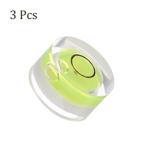 Kozelo 3-Piece Small Round Bubble Level, 13mm Diameter, 7mm Thick, Mini Round RV Leveling Tool for Travel Trailer Turntable Camera, Lime