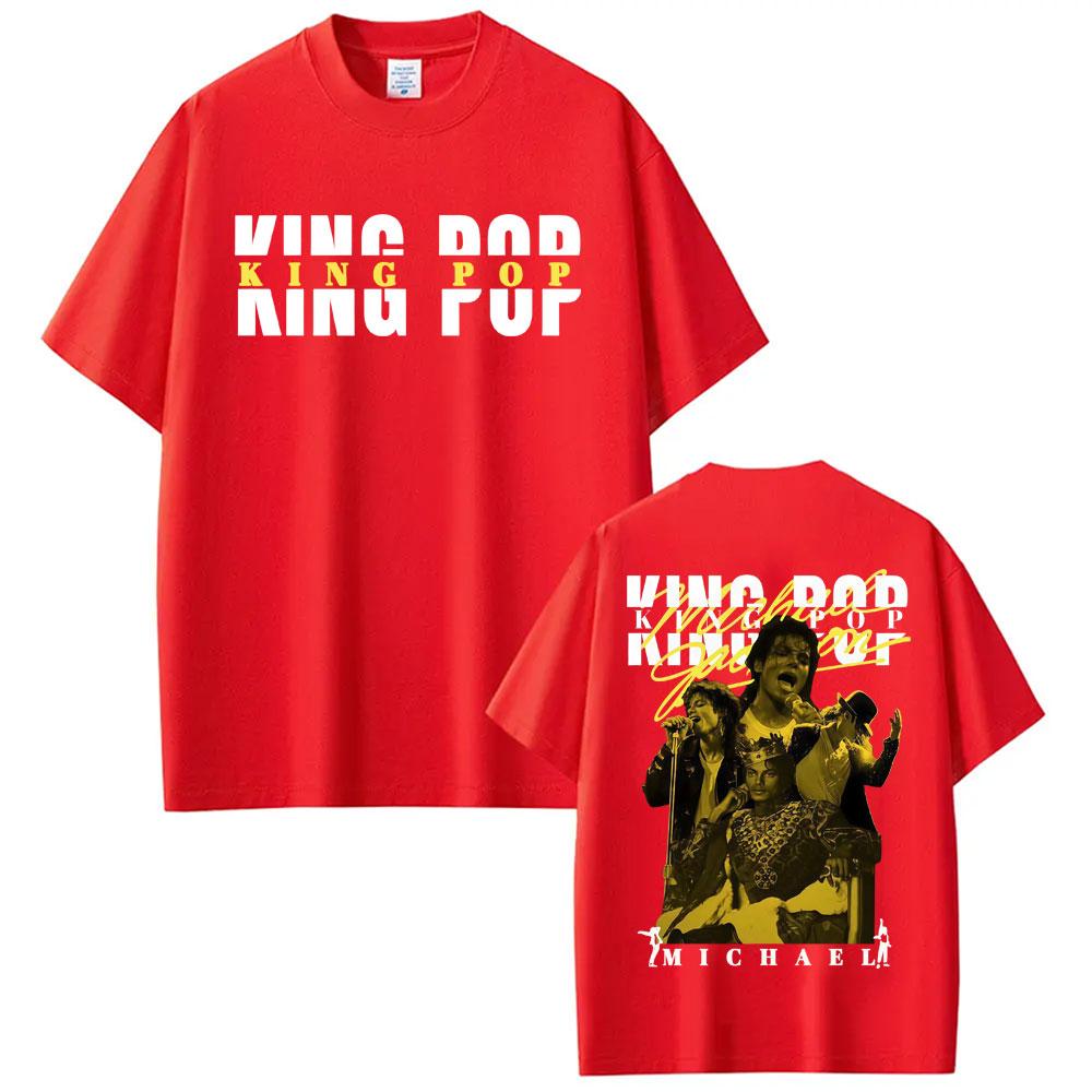 

King of Pop Michael Jackson Tour Merch Tshirts Unisex Women Fashion Hip Hop Streetwear T Shirt Comfort Cotton Short Sleeve Tshirt S
