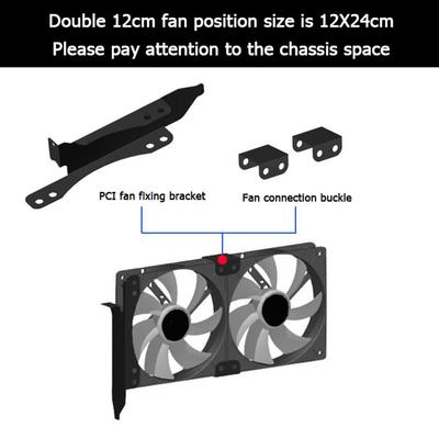 Dual Fans Mount Rack Cooling Heatsink PCI Slot Bracket Support 90MM/120MM Fan For Graphics Video Car Mount Cooling Fan Bracket