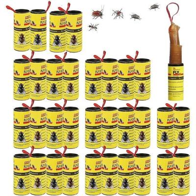 ForHome 32 Pièces Attrape Mouche Papier,Tueur De Mouches en Papier,Collant en Papier à Mouche,Piège à ctes Collants en Rouleau D268