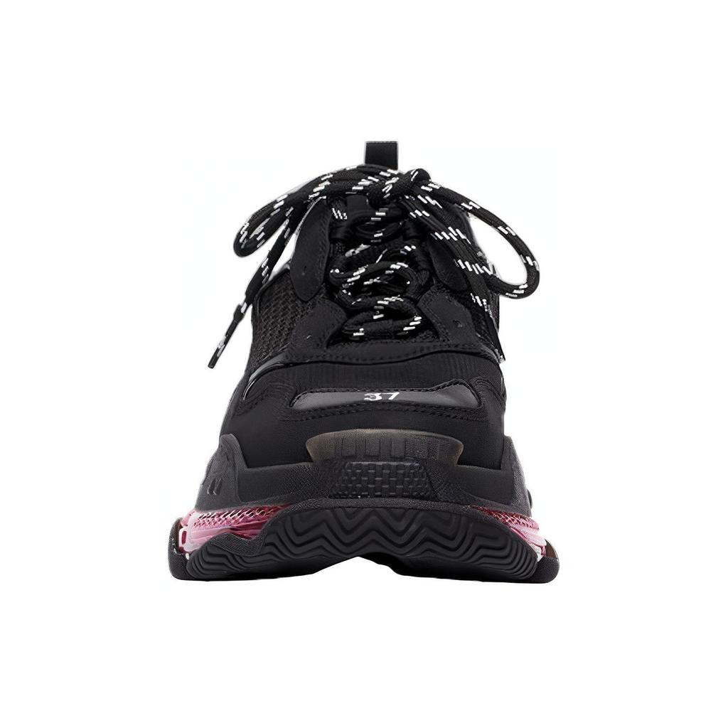 Balenciaga Triple S 'Clear Sole Black Pink Neon' Women's 544351W2FR11053