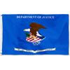 U.S. Department of Justice Flag Banner with Brass Grommets 3x5Feet