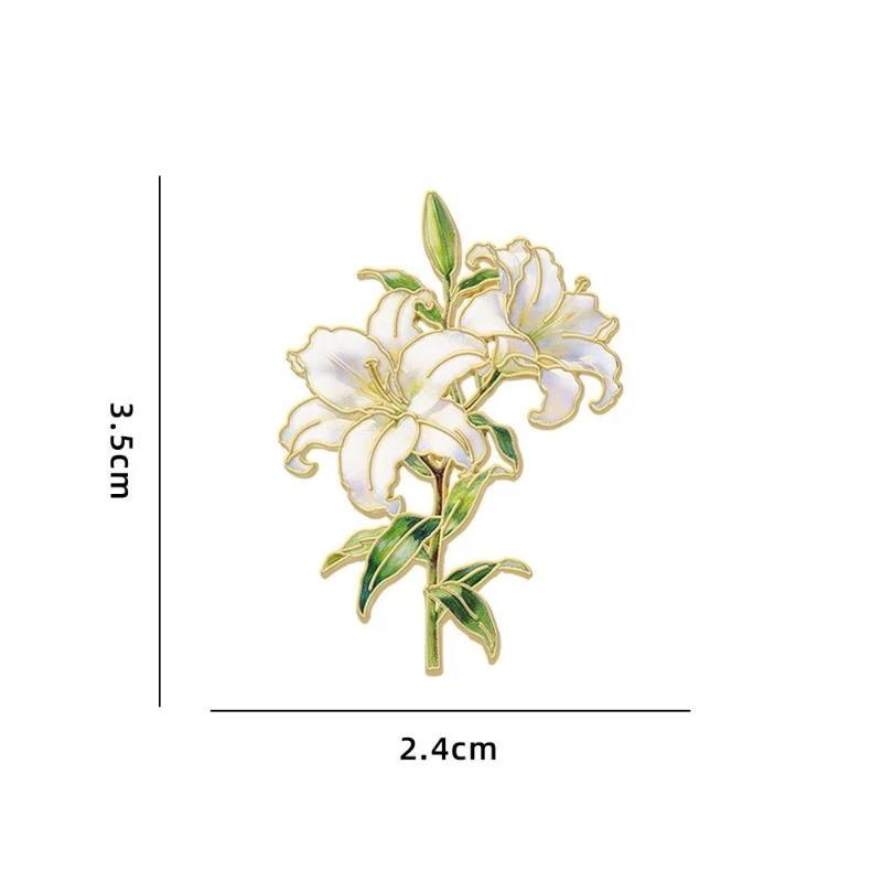 Elegant Botanical Enamel Flower Pins Assorted Plant Lapel Brooches Nature Badges For Womens  Jewelry Accessories