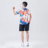 Anmurye Short Sleeve Table Tennis with Geometric Perfect for Badminton and Sports and Perfect for Practice and Summer Outfits Blue Size Men's T-Shirt