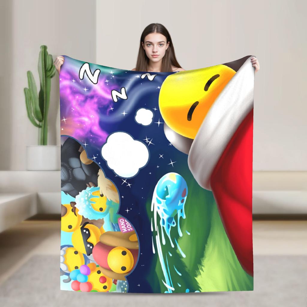 Wobbly Life Feiertagsspiele Decken Flugzeugreise Flanell Überwurfdecke für Sofa Bett Weiche Qualität Tagesdecke Geburtstagsgeschenk