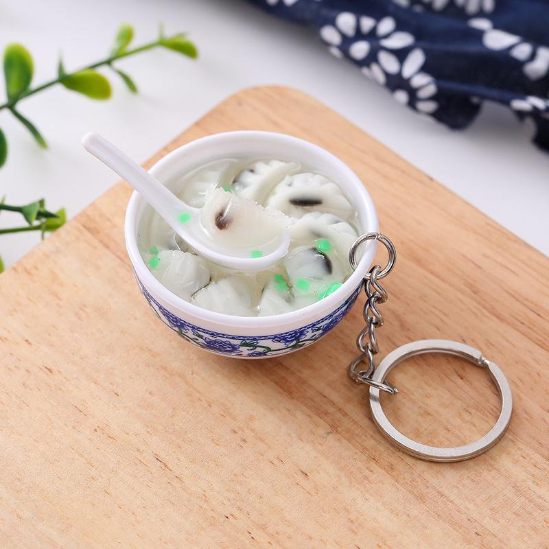 Mini Hot Pot Mala Tang Noodle Bowl Keychain Ornament