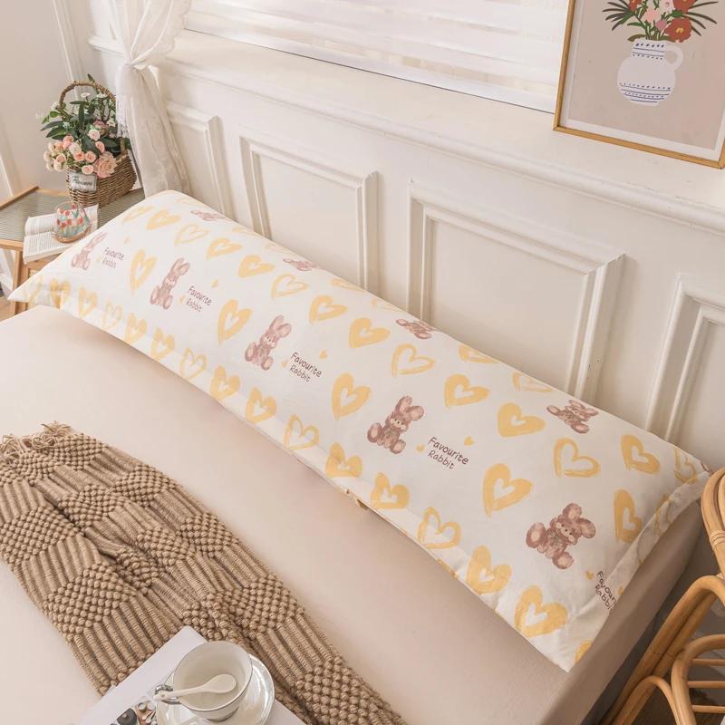 1 Pc Lover Printed Long Pillowcase Decorative for Home,Pillowcases for Bed of 150 Cm,Double Lover Sleeping Pillow Cover 180 Cm