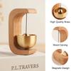 Wooden Magnetic Windbell Home Hanging Door Ornament Crafts Beige Brown Door Bell Wall Bohemian Decor Outdoor Ornaments Decor