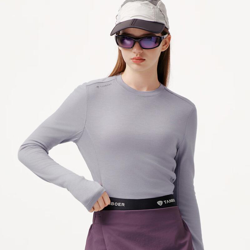 Tanboer Women's 5532222A 100% Wool Cropped Crew Neck Sweatshirt