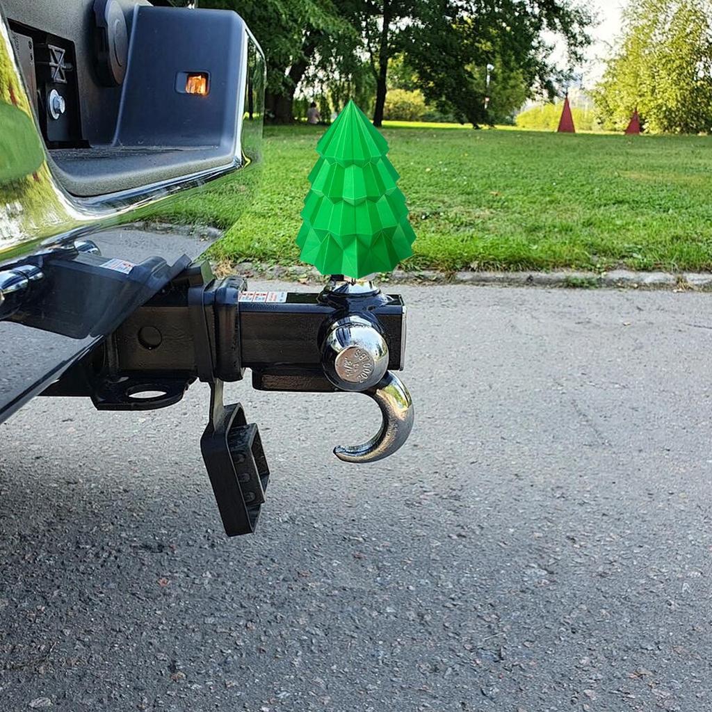 Cover Caps for Trailer Coupling Dust-proof Tree Shape Holiday Supplies Christmas Tree Trailers Hitch Cover for Travel Daily