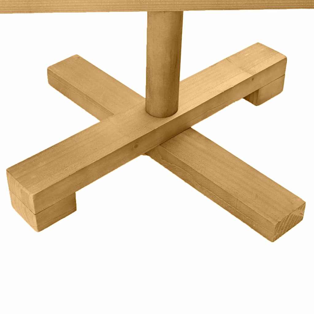 Wooden Christmas Tree with Stand Brown 90 cm Solid Pine Wood