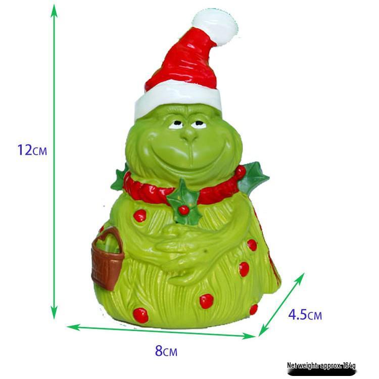 Green Grinch and Snowman Christmas Ornament Decoration