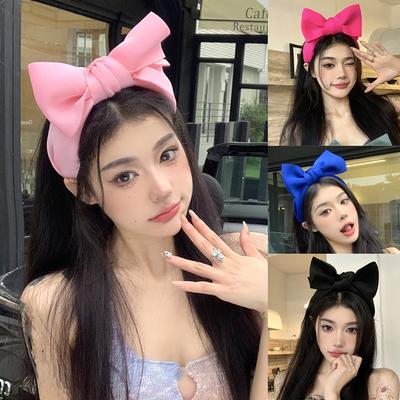 Dopamine Y2K Large Bow Hair Hoop Headband For Women Girls Wide Hair Band  Hair Accessories