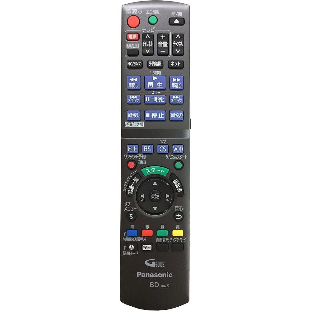 Panasonic Blu-ray Disc Recorder Remote Control N2QAYB001217
