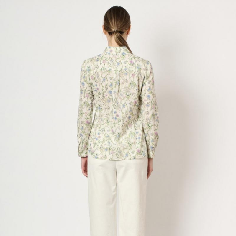 BCBG Cotton Print Shirt Blouse B4m5b453