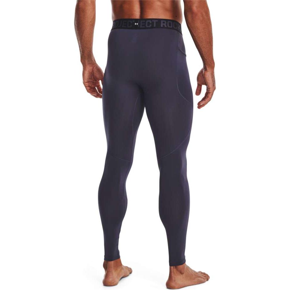 Under Armour Project Rock Turfgear Armorprint Logo Print Mid-Rise Slim Fit Sports Pants Men Pants Navy-Blue 1378581-558