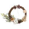 Christmas Door Decor Wreaths Realistic Hanging Wreath Garland Decoration Versatile Bow/Berry/Santa/Reindeer for Home Party Decor