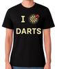 I Love Darts T-Shirt Heart Dartboard Sports Fan Unisex Tee