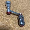 Used LIVRE Handle for Spinning Reel Silver X Red