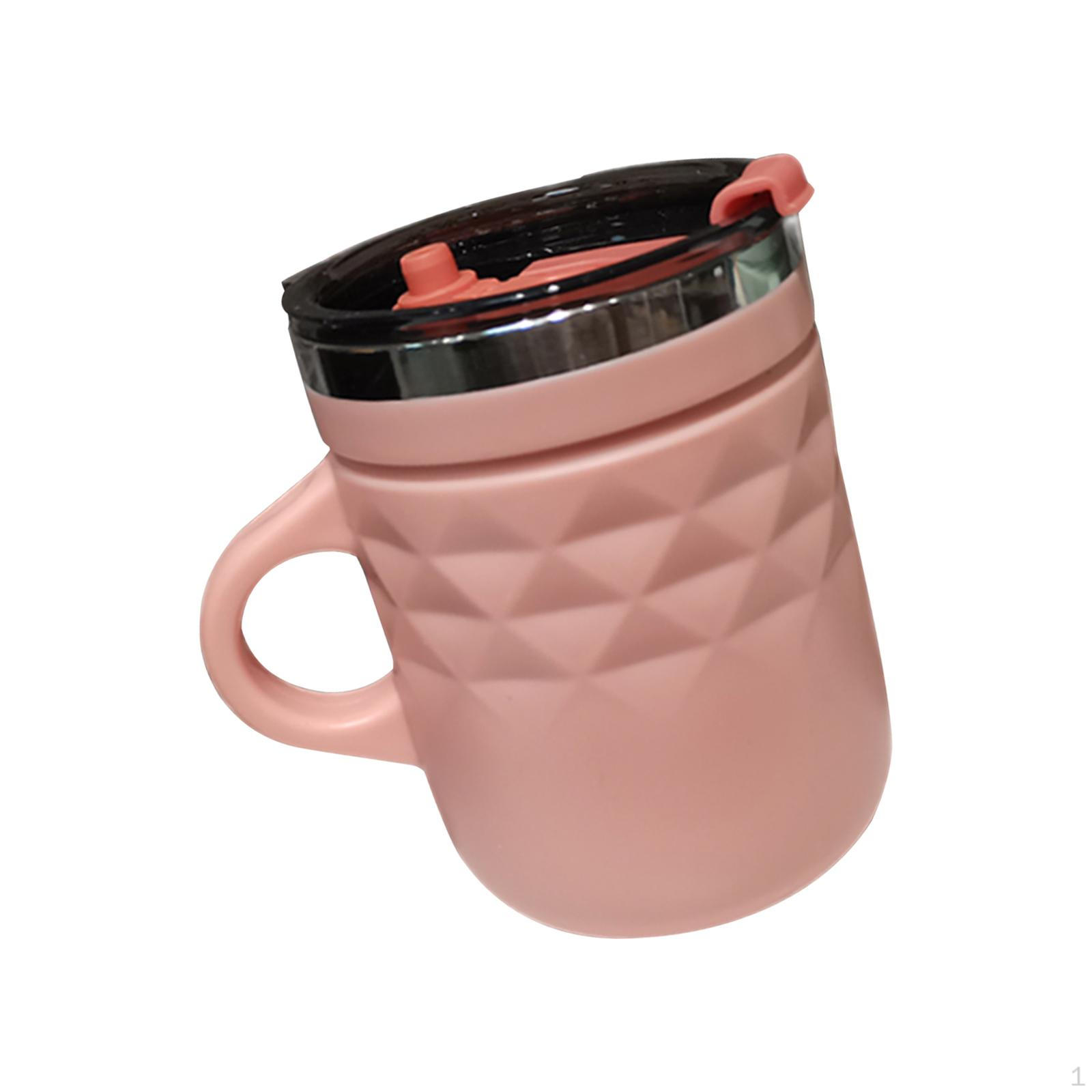 

Кружка для кофе автомобильный стакан портативный с крышкой 13,5 унций многоразовый из нержавеющей стали с изоляцией розовый
