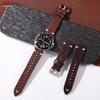 Breathable Cowhide Watch Strap for Omega for Seiko Watch Band 20mm 22mm Oil Wax Leather Wristband Men Women Bracelet Accessories
