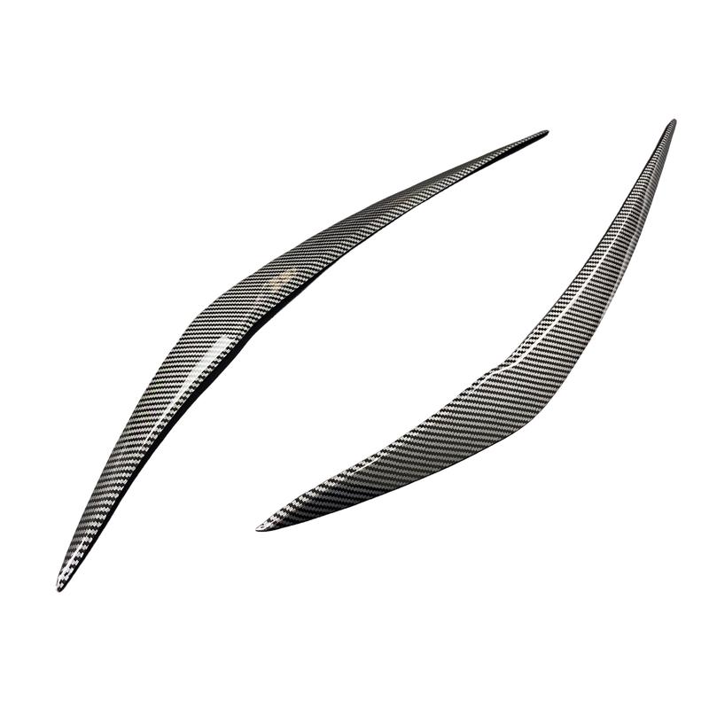 2Pcs Car Front Headlight Eyebrow Eyelid Cover For BMW 1 Series F20 F21 118i 120i 2015 2016 2017 2018  Glossy Black Stickers