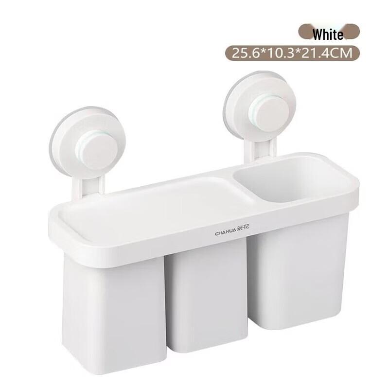 Chahua Carlo No-Punch Suction Cup Wall-Mounted Toothbrush Holder