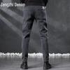 Zengzhi Herren Slim Fit Straight Leg Jeans