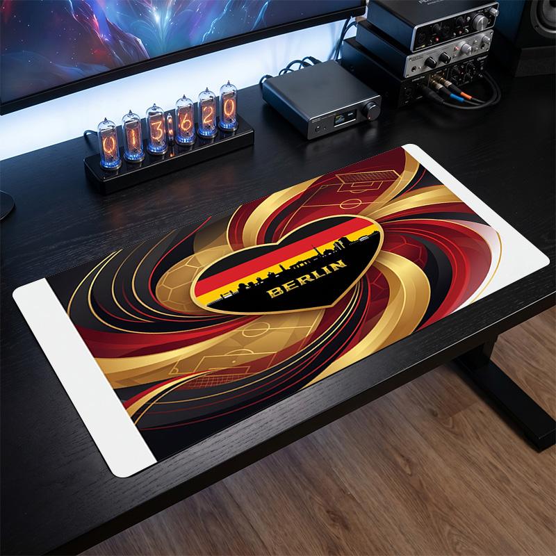 Germany Football Crest Mouse Pad, Extended Non Slip Rubber Desk Mat for Gaming Office Laptop Fan Gift