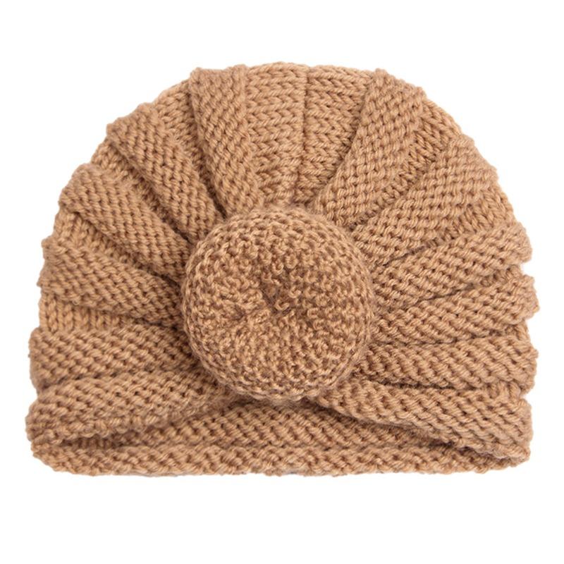 New baby donut wool hat in autumn and winter, children's warm wool pullover hat, baby hat