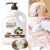 1PC 1000g Large Capacity Coconut Oil Shower Gel, Containing Nicotinamide, Hyaluronic Acid, Glycerin
