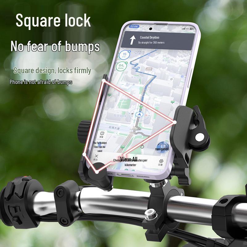 Durable Aluminum Motorcycle & Bicycle Phone Holder