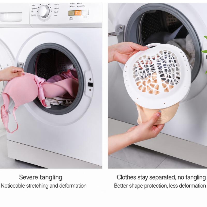 Bra Laundry Bag TPR Mesh Zipper Protective Underwear Washing Machine Cage Anti Deformation Delicate Clothing Holder For Home Travel Use