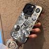 Vintage Rock Music Collage Pattern Design Protective Cover for iPhone 17 16 15 14 13 12 11 16E Series Pro Max Plus