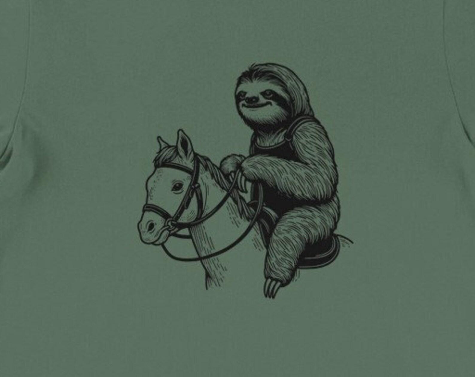 Sloth Horseback Shirt , Unisex, Animal Lover Shirt, Funny Animal T-shirt, Gifts For Him, Gifts for Her XL