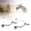 Stainless Steel Horse Spur Exquisites Roping Spur Rustproof Horse Boot Spur Decoration for Equestrian Competition