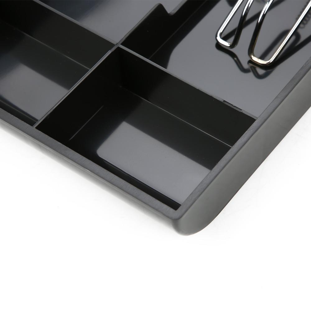 Black ABS Plastic Cash Register Insert Tray Metal Clip Money Tray Cash Drawer Insert Tray  Store